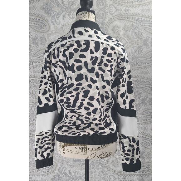 Tail Athleisure women's long sleeve full zipper leopard print Sz small Mob wife - Picture 2 of 13